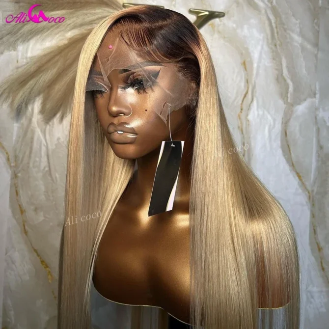 Upgrade Straight 13x4 Ash Blonde Wig Human Hair For Women Ash Blonde Wig Hd Lace Frontal Wig Longer Blonde Human Wig 200 Density - Image 3