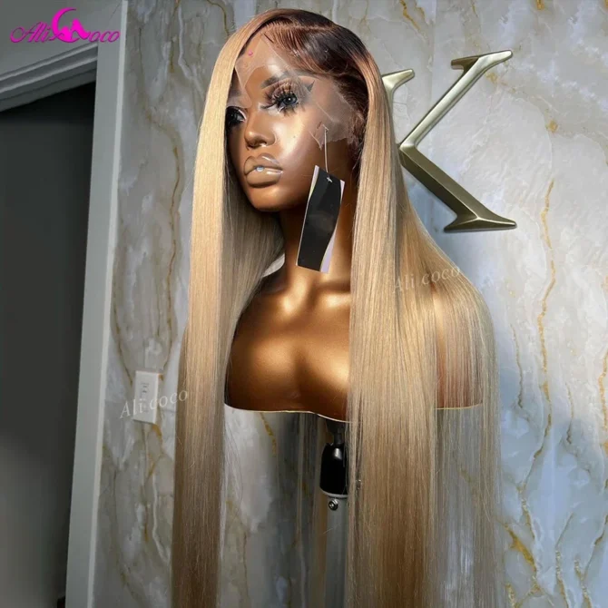 Upgrade Straight 13x4 Ash Blonde Wig Human Hair For Women Ash Blonde Wig Hd Lace Frontal Wig Longer Blonde Human Wig 200 Density - Image 2