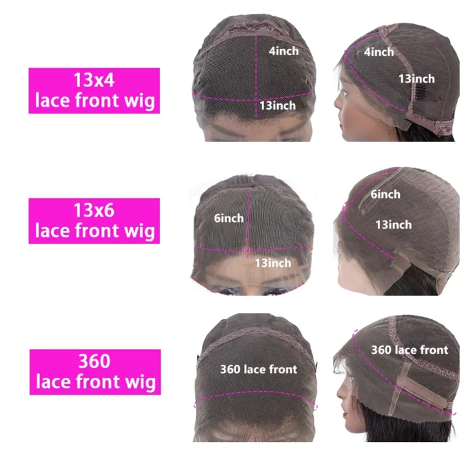 Straight Lace Front Wig 360 Full Lace Human Hair Wigs For Women 30 36 Inch 13x4 13X6 Bone Straight Transparent Lace Frontal Wig - Image 2