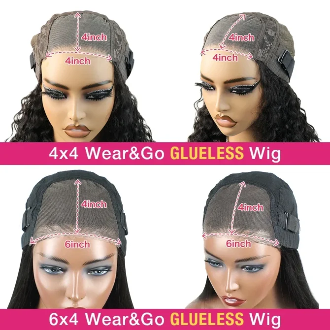 Wear And Go Water Wave Bob Lace Wig For Women Curly 6x4 Glueless Human Hair Wig 4x4 Ready To Go Human Hair Wigs Pre-Cut Lace Wig - Image 6