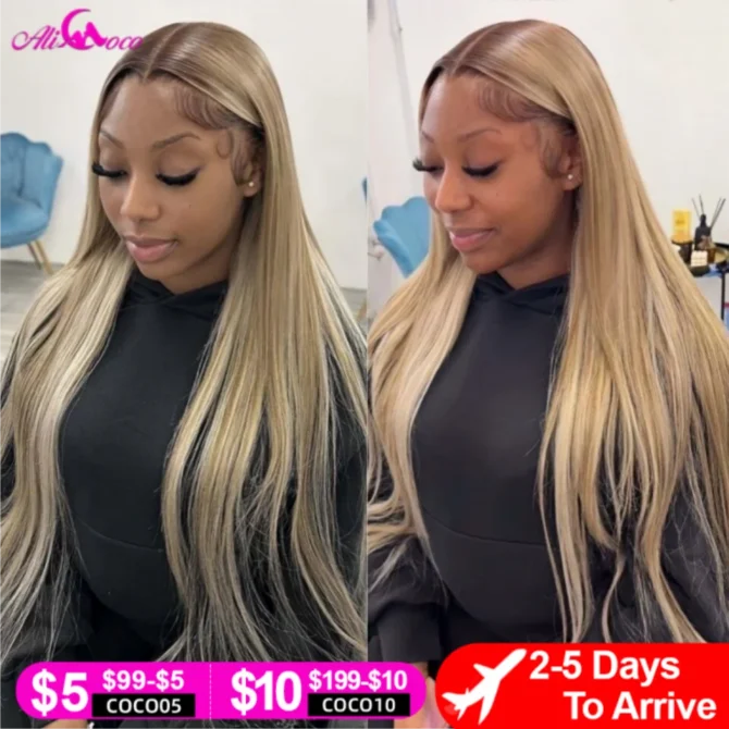 Upgrade Straight 13x4 Ash Blonde Wig Human Hair For Women Ash Blonde Wig Hd Lace Frontal Wig Longer Blonde Human Wig 200 Density